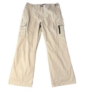 BC Clothing Cargo Hiking Pants Mens XLx30 Tan Lined Outdoor Utility Straight Leg